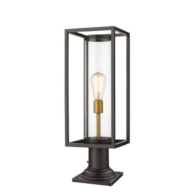 Newby Head 1 Light Outdoor Pier Mount 23.75 Inch Tall by Bailey Street Home - 372-BEL-937862