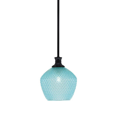 Zola 1 Light Stem Hung Small Pendant 10.5 Inch Tall by Toltec - 76-10.5