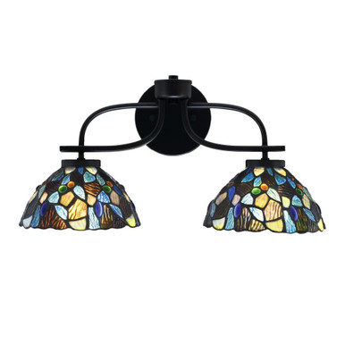 Cavella 2 Light Steel Vanity Bar Light 18.5 Inch Length by Toltec - 3912-MB-9955