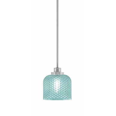 Odyssey 1 Light Stem Hung Mini Pendant 6.5 Inch and 6 Inch Wide by Toltec - 2601-46-1
