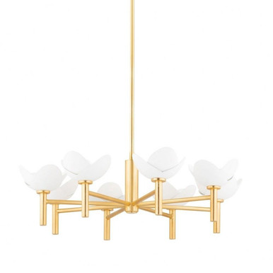Dawson 8 Light Large Chandelier by Hudson Valley - 3034-GL/WP