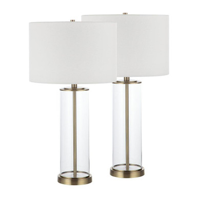 Saco 2 Light Table Lamp (Set of 2) 27.75 Inch X 15 Inch Wide by Renwil Inc - LPT1264-SET2