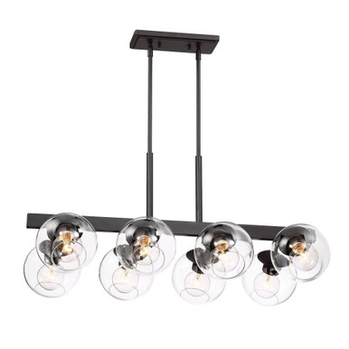 Meridian 8 Light Large Linear Chandelier by Designers Fountain - 91238-sb