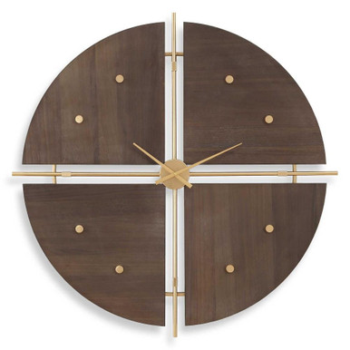 Walnut Elegance 38 Inch Wall Clock by Uttermost - 06465