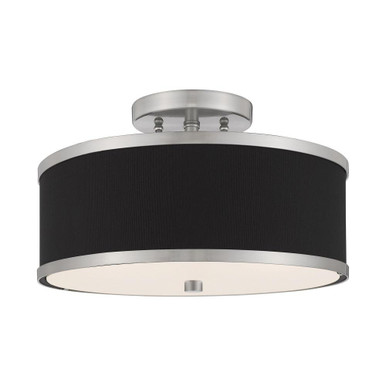 Park Ridge 2 Light 13 Inch Wide Traditional Semi Flush Mount by Livex - 60402-91