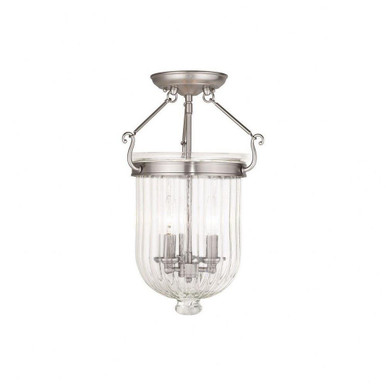 Sussex Dene 3 Light 12 Inch Wide Semi Flush Mount by Bailey Street Home - 218-BEL-443957