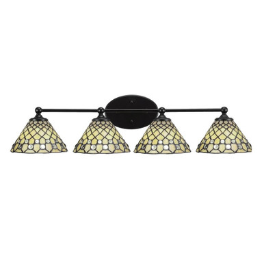 Capri 4 Light Vanity Light 32.5 Inch Wide by Toltec - 5914-MB-9415