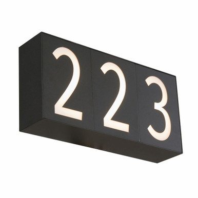 Numero 20W 2 LED Single Box 3 Number Light With Photocell by Abra - 50091NL-3-MB-Numero