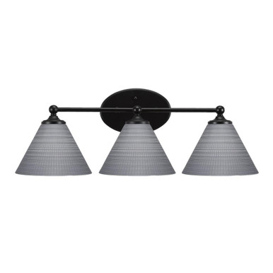 Capri 3 Light Matrix Glass Vanity Light 24 Inch Length by Toltec - 5913-82524