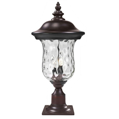 Green Woodlands 2 Light Outdoor Pier Mount Lantern 10 x 23 Inches by BSH - 372-BEL-1176903