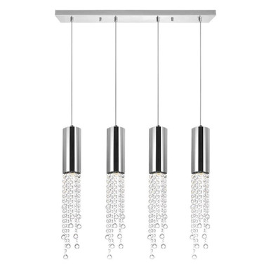 Extended 4 Light Cluster Linear Chandelier by CWI - 5081P30C-RC