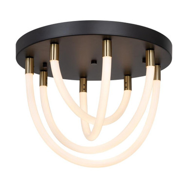 Cascata 68W 4 LED 15.75 Inch Wide Semi Flush Mount by Artcraft - AC6811BK