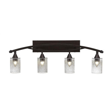 Bow 4 Light Steel Vanity Light 13 Inch Tall by Toltec - 174--13-3725
