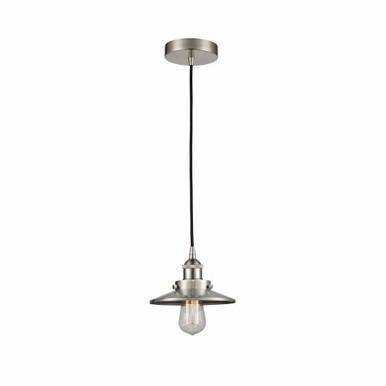 Railroad 1 Light Small Cord Hung Pendant 9.75 Inch Tall by Innovations - 616-1PH-M1-M7