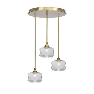 Empire 3 Light Cluster Pendalier 10 x 18 Inch by Toltec 2183-NAB-4492 - 2183-NAB-4492