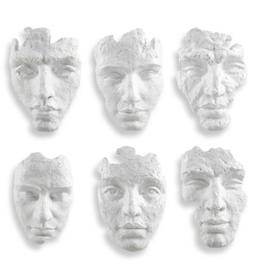 Self-Portrait 14 Inch Resin Wall Decor (Set of 6) by Uttermost - 04358