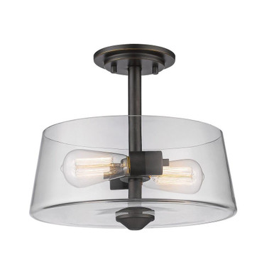 Annora 2 Light 12 Inch Wide Semi Flush Mount by Z-Lite - 428SF2