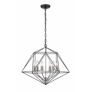 Geo 6 Light Medium Geometric Chandelier by Z-Lite - 918-22MB-CH