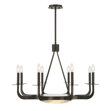 Salford 9 Light Chandelier with Downlight 24 X 34 Inch Wide by Savoy House - 1-1487-9-15