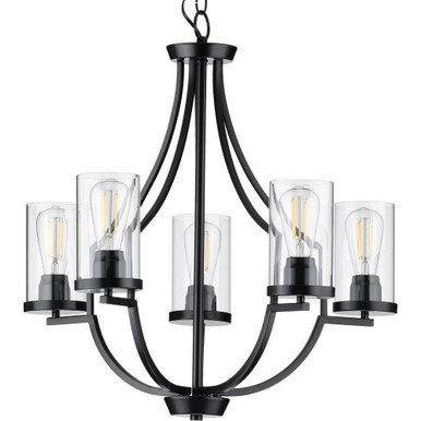 St Vincent Wood 5 Light Medium Chandelier by BSH - 70-BEL-930185