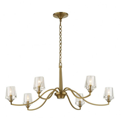 Old Hall Path 6 Light Chandelier 15.5 Inch Tall X 40.25 Inch Wide by BSH - 208-BEL-5338030