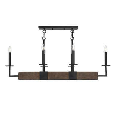 6 Light Small Linear Chandelier by Meridian - M10088DG