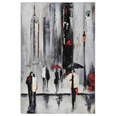 Bustling City I 23.5 Inch Decorative Canvas by Renwil - OL590