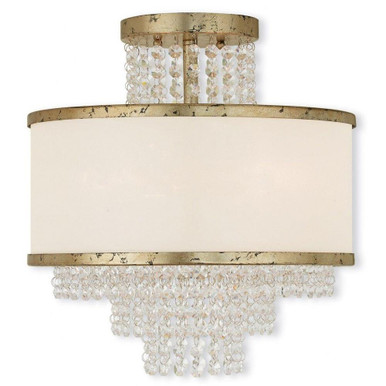 Prescott 3 Light 11.75 Inch Wide Semi Flush Mount by Livex - 50793
