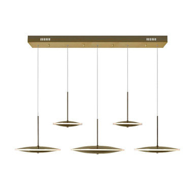 Ovni LED Light Linear Chandelier by CWI - 1204P43-5-625-A