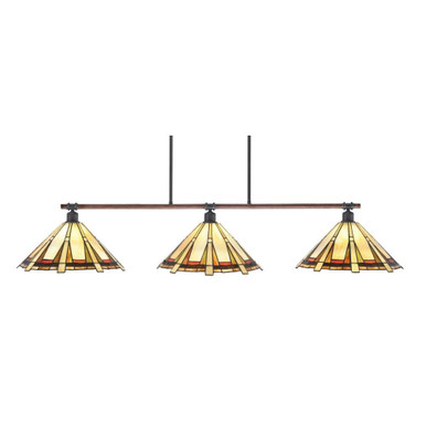 Blacksmith 3 Light Large Island Pendant 57.50 Inch Length by Toltec - 1763-934