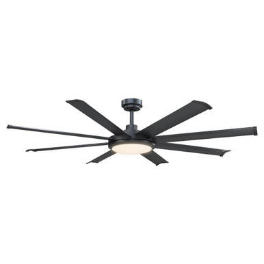 Industrial 8 Blade Ceiling Fan with Light Kit 60 Inch Wide by Parrot Uncle - F6105110V