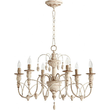 Salento 6 Light Medium Candle Style Chandelier by Quorum - 6016-6-70
