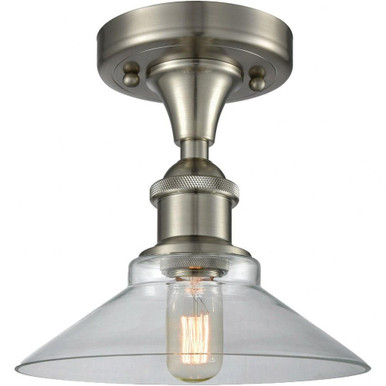 Disc One 1 Light Semi Flush Mount by Innovations 516-1C-SN-G132 - 516-1C-SN-G132