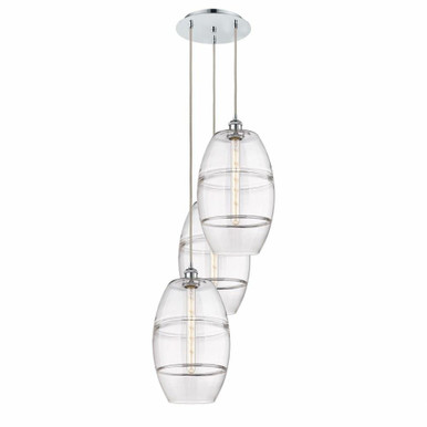 Vaz 3 Light Large Cord Hung Pendant 56.25 Inch Tall by Innovations - 113B-3P-G557-10