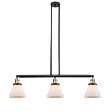 Cone 3 Light Stem Adjustable Island 10 and 40.25 Inch Wide by Innovations - 213-G4