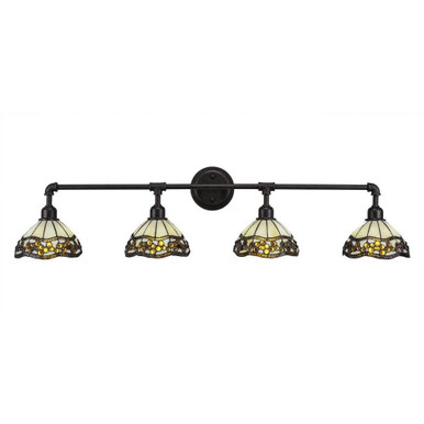 Vintage 4 Light Vanity Light 43.25 Inch Wide by Toltec - 184-4325-1025-