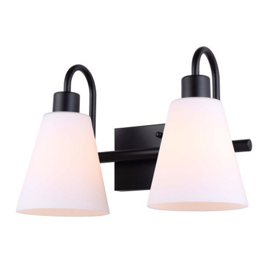 Wyler 2 Light Vanity Light by Canarm - IVL1132A02BK