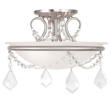 Chesterfield/Pennington 2 Light 12 Inch Wide Semi Flush Mount by Livex - 6523