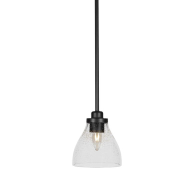 Odyssey 1 Light Stem Hung Small Pendant 7.25 Inch Tall by Toltec - 2601-BN-4760