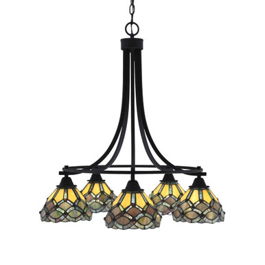 Paramount 5 Light Medium Minimalistic Chandelier by Toltec - 3415-MB-9435