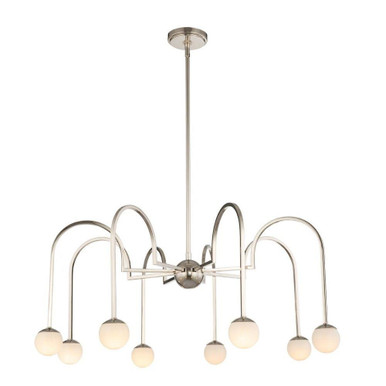 Bistro 8 Light Large Chandelier by Kalco - 512872PN