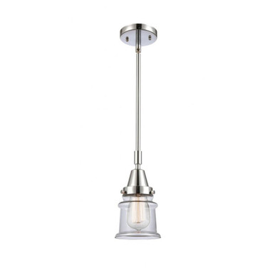 Canton 1 Light Steel Small Stem Hung Pendant 11.13 Inch Tall by Innovations - 447-1S-G18S