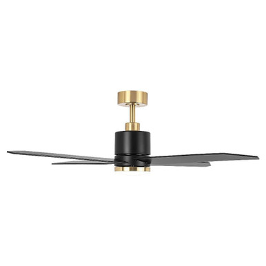 Ashby 4 Blade Flush Ceiling Fan with Light Kit 52 Inch Wide by Parrot Uncle - F6371