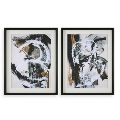 Winterland 38.75 Inch Abstract Framed Print (Set of 2) by Uttermost - 32265
