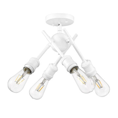Axel 4 Light 15.75 Inch Wide Semi Flush Mount by Golden - 1945-SF