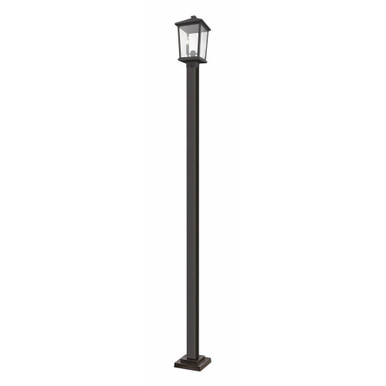 Beacon 2 Light Outdoor Post Mount Lantern 12 x 22 In by Z-Lite - 568PHBS-536P-ORB