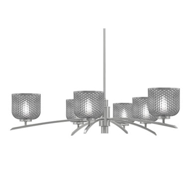 Kurve 6 Light Large Chandelier by Toltec 3746-GP-4612 - 3746-GP-4612
