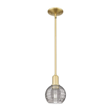 Athens Deco Swirl 1 Light Stem Mini Pendant 5.88 Inch Wide by Innovations - 716-1S-G1213-6_P