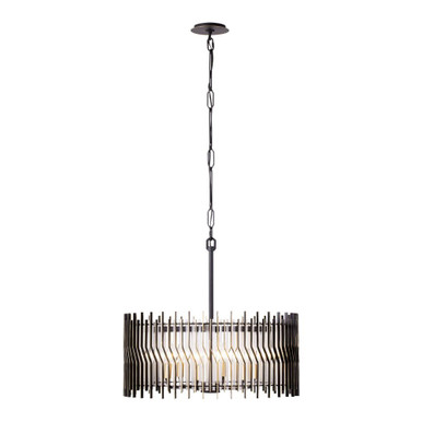 Park Row 6 Light Large Pendant by Varaluz - 393P06MBFG