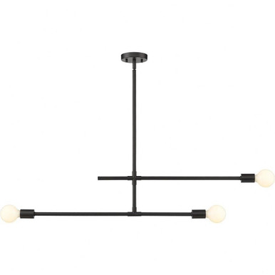 Modernist 3 Light Chandelier In Sleek Style 8 x 4.75 Inches Wide by Z-Lite - 731-3